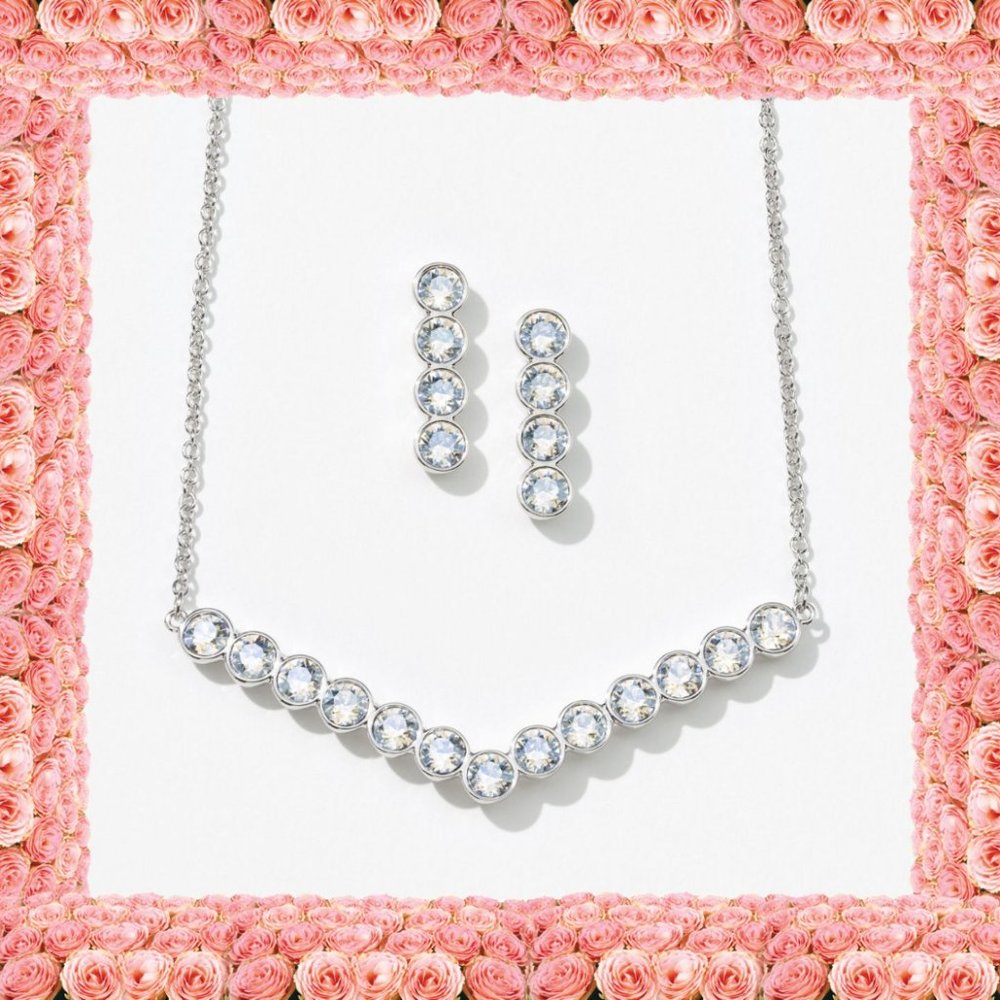🎉HP🎉💕Fabulous SET To A Point Neckalce + Earring NWT woman lux NWT